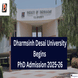 Dharmsinh Desai University Begins PhD Admission 2025-26; Apply by Dec 20 @ddu.ac.in
